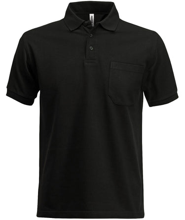Poloshirt med brystlomme sort 3XL - 1