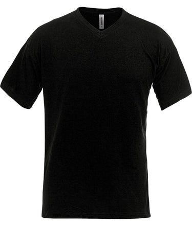 T-shirt V-hals Sort S - 1