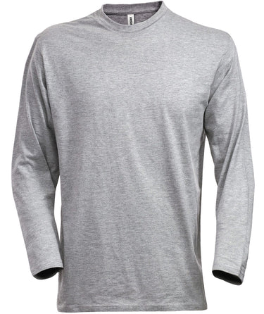 T-shirt Langeærmer Grå Meleret Str S - 1