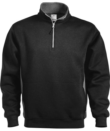 Sweatshirt Med Lynlås Sort 2XL - 1