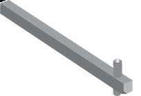 Aksel 6X6MM for greb OH_1-2-3 OXS6X160 - 1