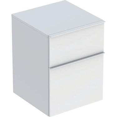 Geberit Icon sideskab 450 x 476 x 600 mm 2 skuffer hvid højkomprimeret trelags-spånplade mat lakeret - 1