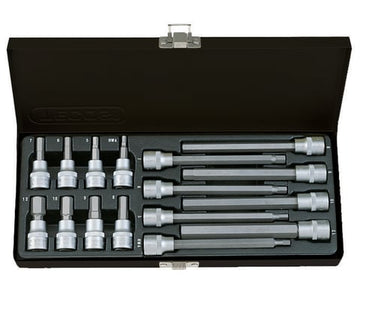 Hextopsæt Tecos 3/8" korte/lange T-6616M 16 dele - 1