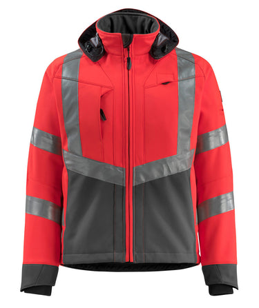 Mascot softshell jakke 15502 hi-vis rød/antracit str S - 1
