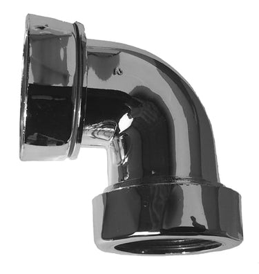 Purus vinkelkobling 90° forkromet PP - 1
