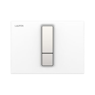 LAUFEN LIS betjeningsplade Duo AW104 hvid/matkrom - 1
