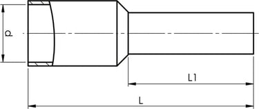 Isoleret terminalrør A95-25ETT 95mm² L25 - 1