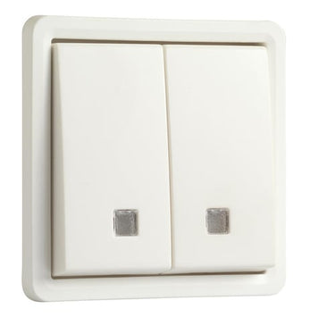 Fjedertryk med linse db IP55 hvid - 1