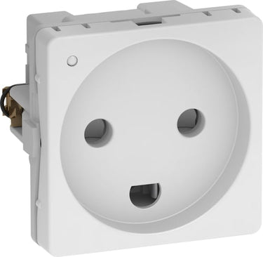 LK FUGA stikkontakt 2-polet + DK jord med LED hvid - 1