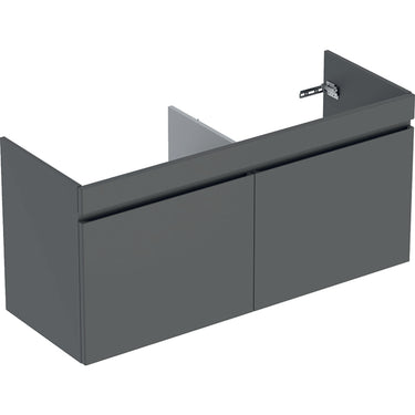 Geberit Renova Plan vaskeskab 1230 x 606 x 446 mm 2 skuffer Lava højkomprimeret trelags-spånplade matlakeret - 1
