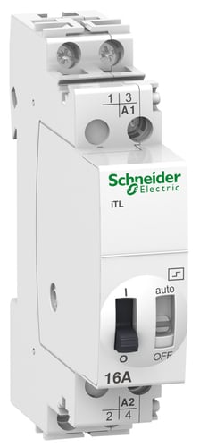 Kiprelæ iTL 16A 2NO 48VAC/24VDC impuls tryk aktivering Bredde 18mm - 1