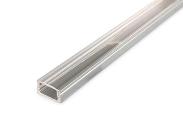 Alu profil 8 med klar cover - 2,5 m - 1