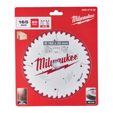 Milwaukee Rundsavsklinge W165x20x1,6x40 - 1