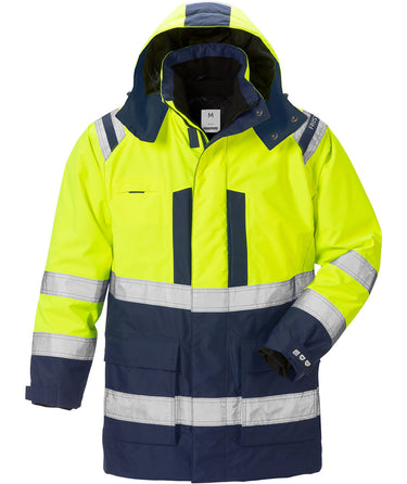 Hi-Vis 3-I-1 Parka 119627 gul/marine str S - 1