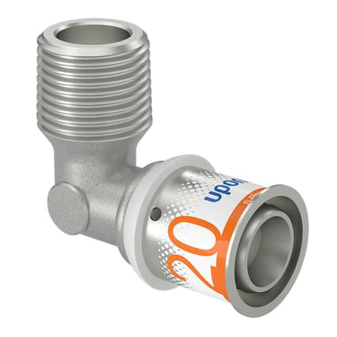 Uponor S-Press PLUS presvinkel 90° muffe/nippel 20 mm x 1/2" - 1