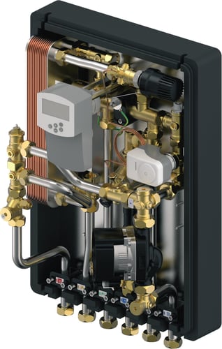 Uponor Combi Port fjernvarmeunit INS UFH X-157 19 l/min - 1
