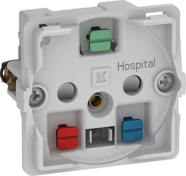LK FUGA stikkontakt hospital 2-polet + DK jord 1 modul uden afdækning - 1