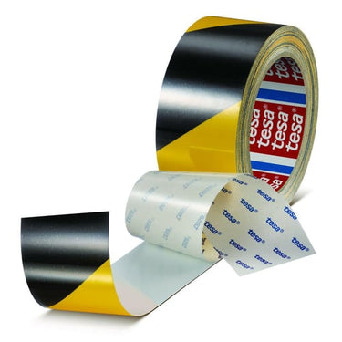 Tesa Anti-ridse PET gulvmærke tape gul/sort - 1
