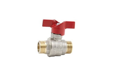 Pettinaroli kuglehane m/T-greb rød 52CE/2 nippel/nippel 3/4" - 1