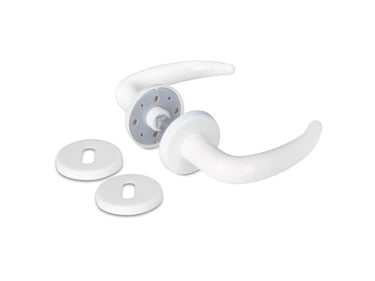 Dørgreb Coupe hvid plast 10088 - 1