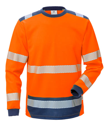 Fristads Hi-Vis langærmet T-shirt kl.3 7724 orange/marine str 3XL - 1