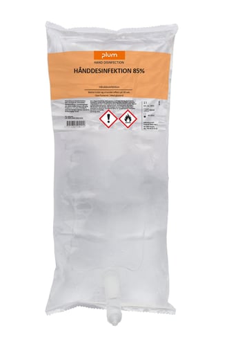 Plum Hånddesinfektion 85% (6% IPA) pose 1,0 l - 1
