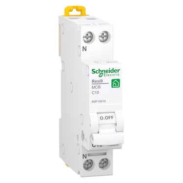 Resi9 XP MCB/automatsikring 1PN C-karakteristik 10A 6kA 18mm - 1