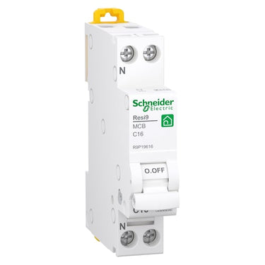 Resi9 XP MCB/automatsikring 1PN C-karakteristik 16A 6kA 18mm - 1