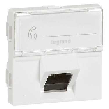 Mosaic dataudtag RJ45 Cat-6 STP 2M 45° hvid - 1