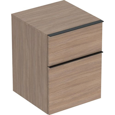 Geberit Icon sideskab 450 x 476 x 600 mm 2 skuffer eg natur højkomprimeret trelags-spånplade melamin træstruktur - 1