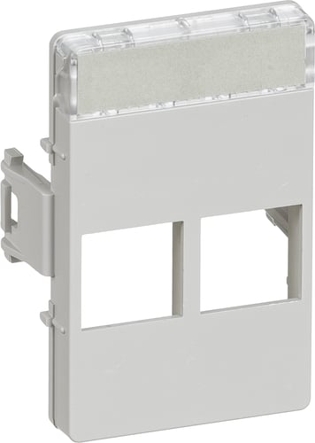 CLIC'LINE Dataudtag for 2x Actassi RJ45 1,5 modul lysegrå - 1