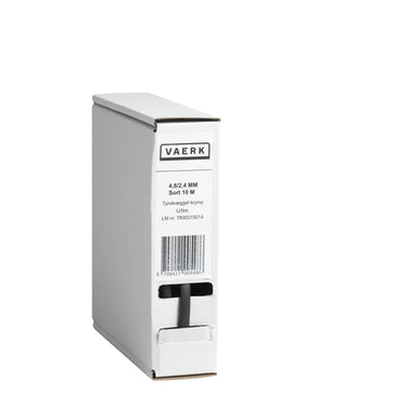 Krympeflex minibox uden lim 4,8/2,4MM sort 10M - 1