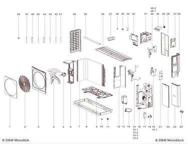 Fremløb tilslutningskit - 8-16kW Monoblok - 1