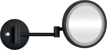 KRISS kosmetikspejl med LED lys Ø200mm/160mm matsort - 1