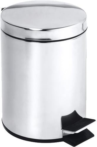 KRISS Simple pedalspand 5l soft close pol rf stål - 1