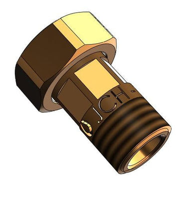 JCH målerforskruning 2086 3/4" x 1/2" x 40 mm rødgods - 1