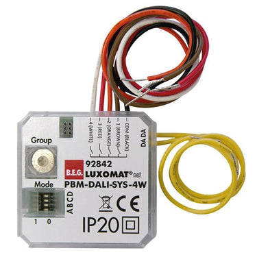 PBM-DALI-SYS-4W hvid tryk-modul 4 binære indgange indbygning i dåse (KUN til DALI-SYS system). - 1