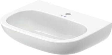 Duravit D-Code håndvask medicinal hvid 600mm u/hanehul - 1