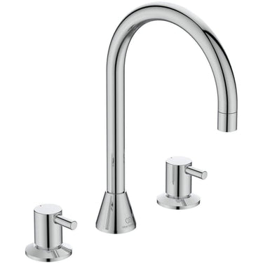 Ideal Standard Ceraline håndvaskarmatur 3-huls u/bv krom - 1