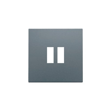 Afdækning til 2 x USB-A-oplader steel grey coated - 1