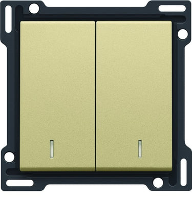 Tangent dobbelt med linse gold coated - 1