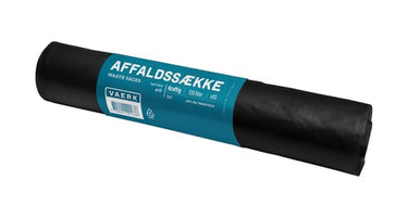 Affaldssække kraftig sort 120L 10 poser pr. rulle - 1