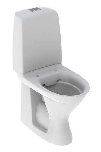 Ifö Spira toilet 6261 Rimfree høj model lukket S-lås hvid - 1