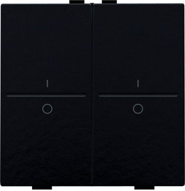 Tangent med IO symedbol til 4-tryk Bakelite® piano black coated - 1