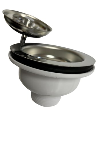 Milton Megatherm bundventil t/køk vask 1 1/2" x 113 krom - 1