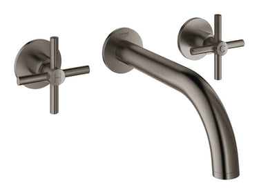 GROHE Atrio håndvaskarmatur til indbygning udvendig dele 3-h M krydsgreb grafit - 1