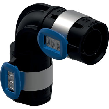 Geberit FlowFit bøjning 90° 20mm sort PPSU - 1