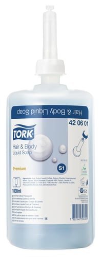 Tork Shower Cream S1 Blå - 1