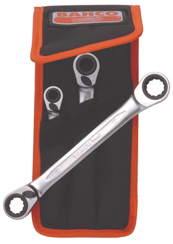 Bahco Ring-skraldenøglesæt dobbelt 3 dele vendbar - 8x9x10x11 12x13x14x15 16x17x18x19 - 1