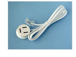Telefon patchkabel RJ45/3 polet 30CM hvid - 1